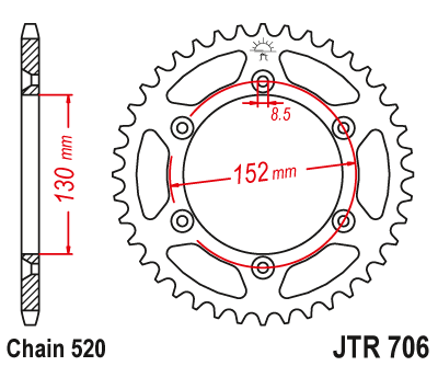 JT SPROCKETS JTR706.48 (450048jt)